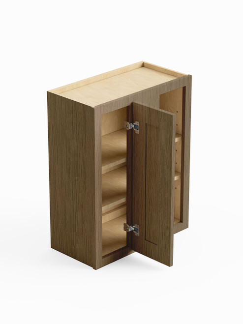 27-in x 12-in x 30-in Ready To Assemble Shaker Blind Wall Cabinet, Tan Wood
