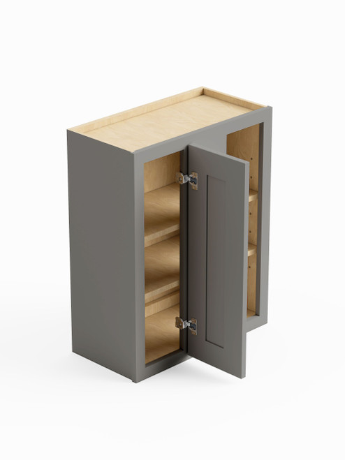 27-in x 12-in x 30-in Ready To Assemble Shaker Blind Wall Cabinet, Light Grey