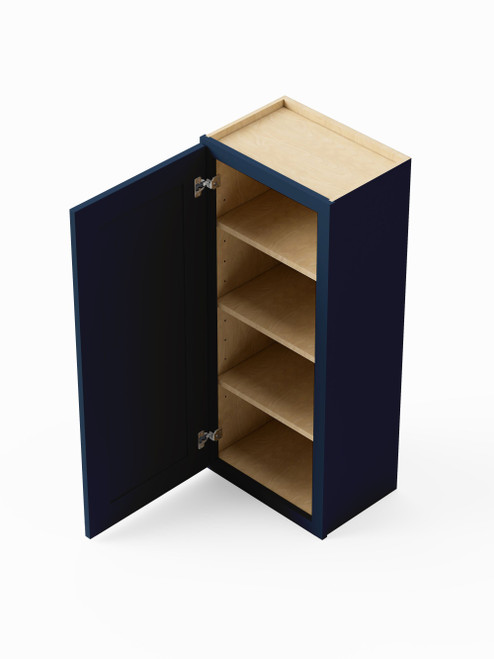 18-in x 12-in x 42-in Ready To Assemble Shaker Single Door Wall Cabinet, Navy Blue
