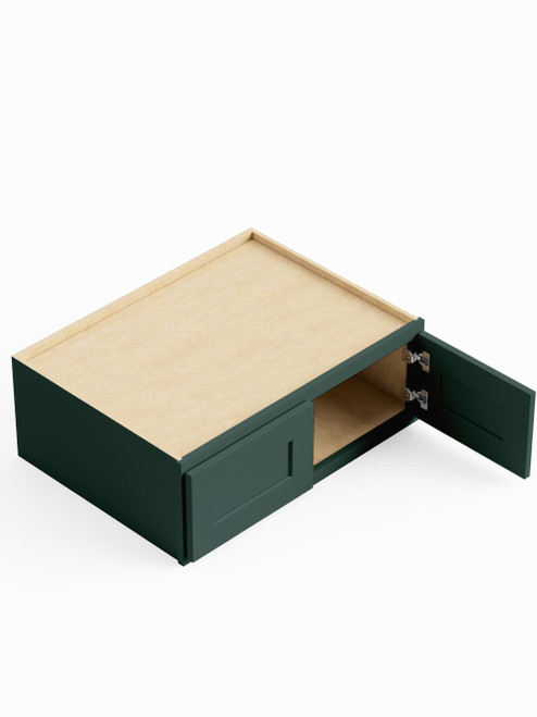 36-in x 24-in x 15-in Ready To Assemble Shaker Refrigerator Wall Cabinet, Green