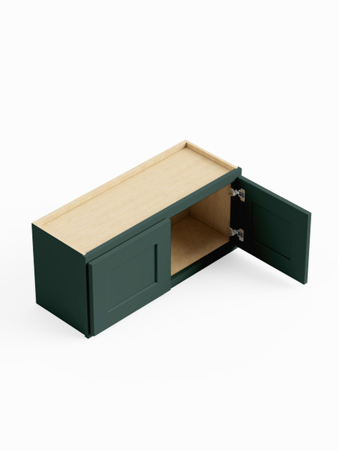 33-in x 12-in x 15-in Ready To Assemble Shaker Wall Cabinet, Green