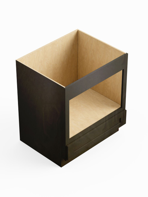 30-in x 24-in x 35-in Ready To Assemble Shaker Microwave Base Cabinet, Smokey Grey