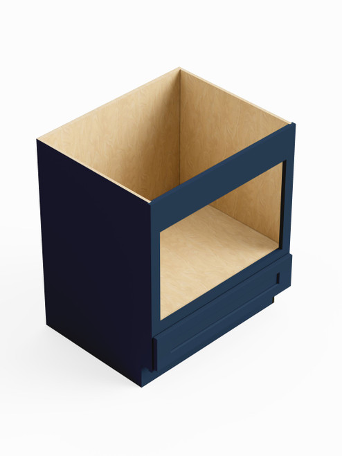 30-in x 24-in x 35-in Ready To Assemble Shaker Microwave Base Cabinet, Navy Blue