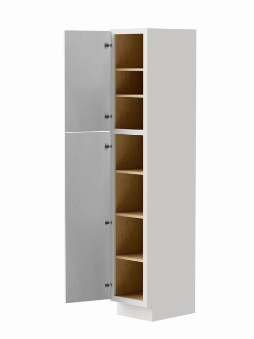 18-in x 21-in x 84-in Ready to Assemble Slim Shaker Vanity Linen Cabinet, White, L188421-RTA-FR02-WH