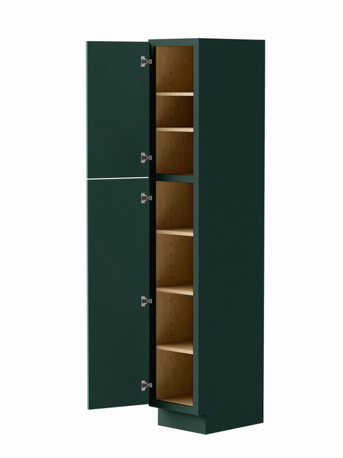 18-in x 21-in x 84-in Ready to Assemble Slim Shaker Vanity Linen Cabinet, Green, L188421-RTA-FR02-GR