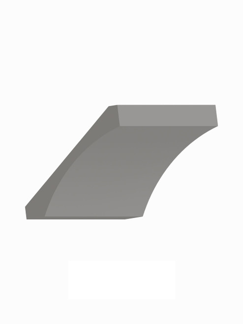 96-in Cove Crown Molding, Light Grey
