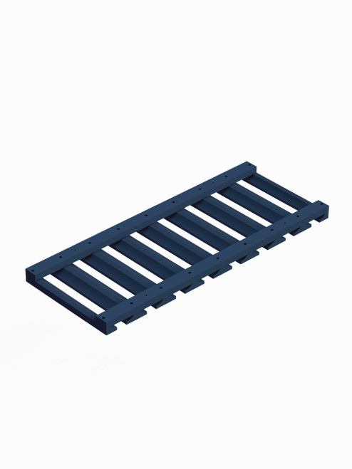 30-in x 12-in x 2-in Stem Glass Holder Wall Cabinet, Navy Blue