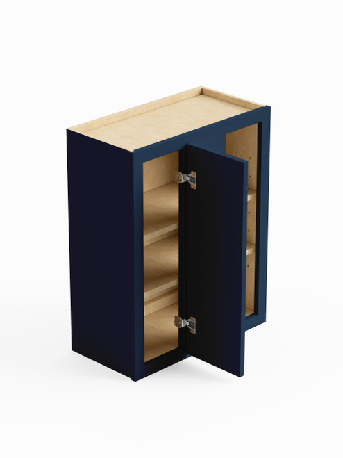 27-in x 12-in x 36-in Ready To Assemble Slim Shaker Blind Wall Cabinet, Navy Blue