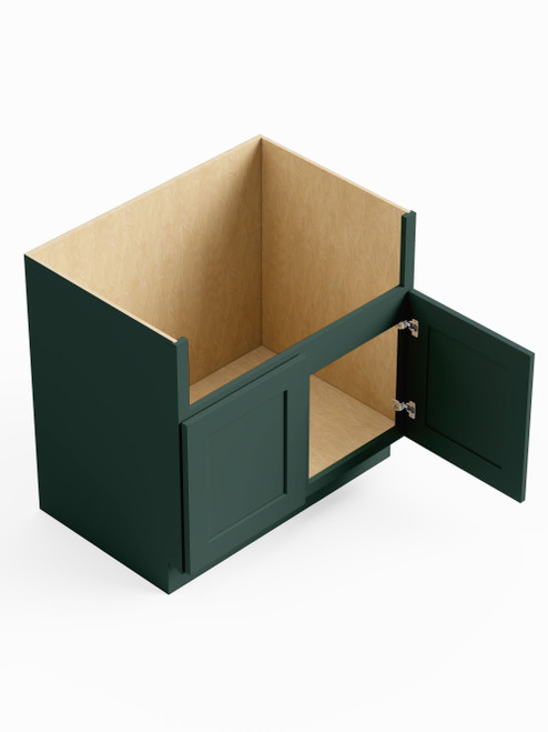 30-in x 24-in x 35-in Ready To Assemble Shaker Farm Sink Base Cabinet, Green