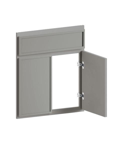 26-in x 1-in x 30-in Slim Shaker Diagonal Corner Sink Base Cabinet Front, Light Grey