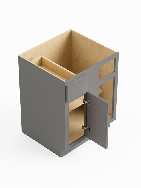 39-in x 24-in x 35-in Ready To Assemble Slim Shaker Blind Base Cabinet, Light Grey
