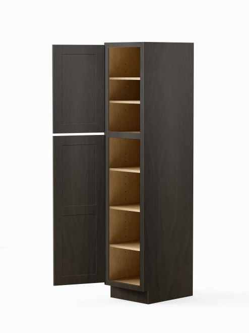 18-in x 24-in x 84-in Ready To Assemble Shaker Two Door Tall Utility Cabinet, Smokey Grey