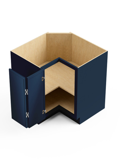 33-in x 33-in x 35-in Ready To Assemble Slim Shaker Easy Reach Base Cabinet, Navy Blue