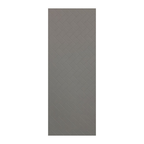 Prodigy 36-in x 96-in Glue to Wall Wall Panel, Dark Grey (Textured Herringbone Pattern)