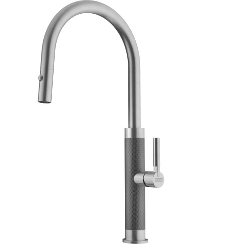 Mythos Masterpiece 18.3-Inch Single Handle Pull-Down Kitchen Faucet in Stainless Steel