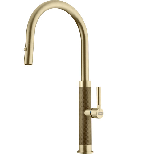Mythos Masterpiece 18.3-Inch Single Handle Pull-Down Kitchen Faucet in Gold