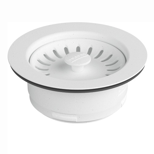 Colorline Replacement Waste Disposer Flange For Kitchen Sink in Polar White