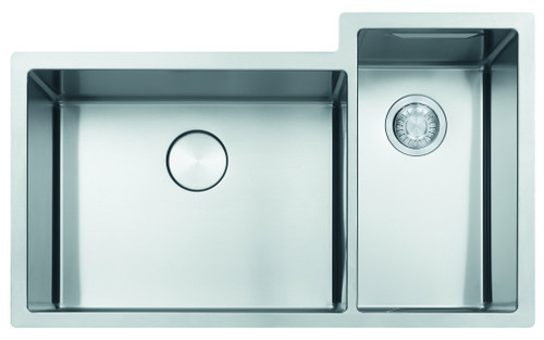 Culinary Center 35-In. X 21-In. 19 Gauge Stainless Steel Undermount Double Bowl Kitchen Sink Workstation
