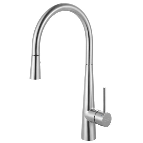 Steel 17.5-Inch Single Handle Pull-Down Kitchen/ Outdoor Faucet in Stainless Steel