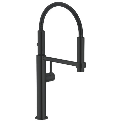 Pescara 18-Inch Single Handle Semi-Pro Kitchen Faucet in Matte Black