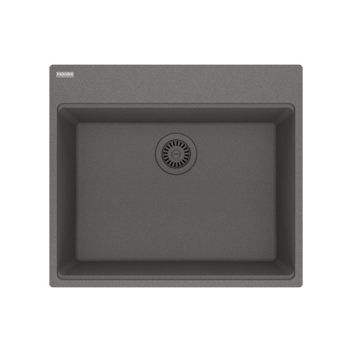 Maris Dual Mount 25-In X 22-In Fragranite Dual Mount Single Bowl Laundry Sink in Stone Grey