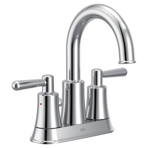 Ember Chrome two-handle high arc bathroom faucet