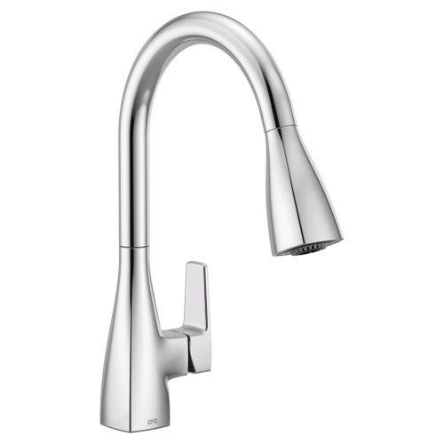 Slate Chrome one-handle high arc 1.0 GPM pulldown kitchen faucet