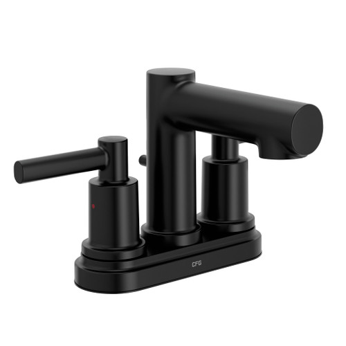 Aluma Matte black two-handle low arc bathroom faucet