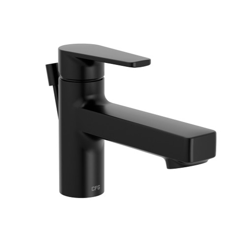 Slate Matte black one-handle low-profile bathroom faucet