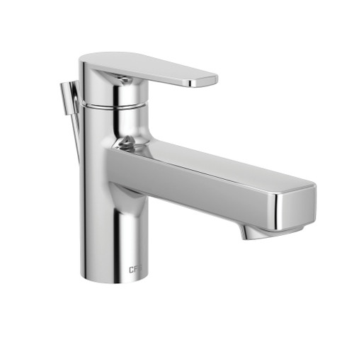 Slate Chrome one-handle low-profile bathroom faucet