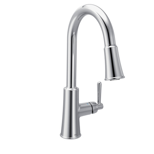 Ember Chrome one-handle high arc pulldown kitchen faucet