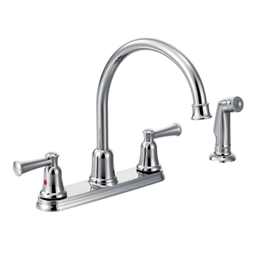 Capstone Chrome Two-Handle High Arc Kitchen Faucet