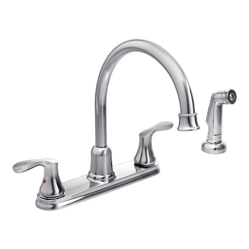 Cornerstone Chrome Two-Handle High Arc Kitchen Faucet