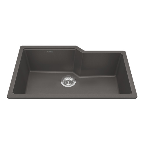 Granite Series 30.69-In Lr X 19.69-In Fb Undermount Single Bowl Granite Kitchen Sink in Slate Grey
