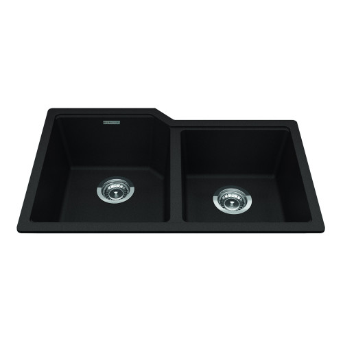 Granite Series 30.69-In Lr X 19.69-In Fb Undermount Double Bowl Granite Kitchen Sink in Mocha