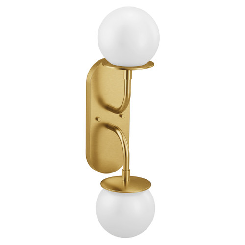 Cia Brushed gold one globe bath light