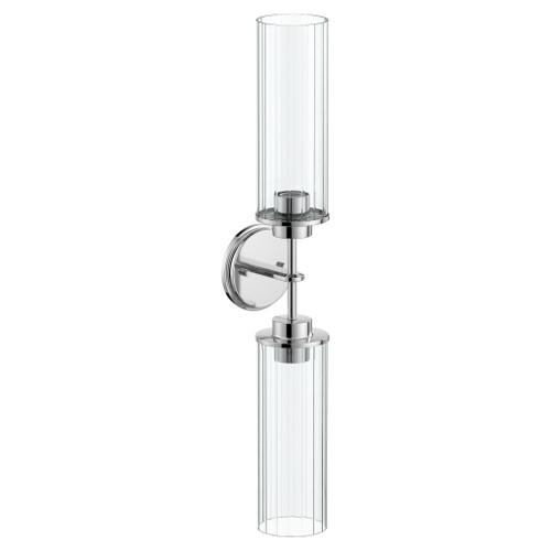 Greenfield Chrome two globe bath light