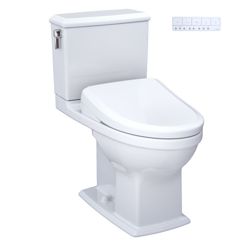 Toto(R) Washlet(R)+ Connelly(R) Two-Piece Elongated Dual Flush 1.28 And 0.9 Gpf Toilet And Classic Washlet S7A Classic Bidet Seat, Cotton White