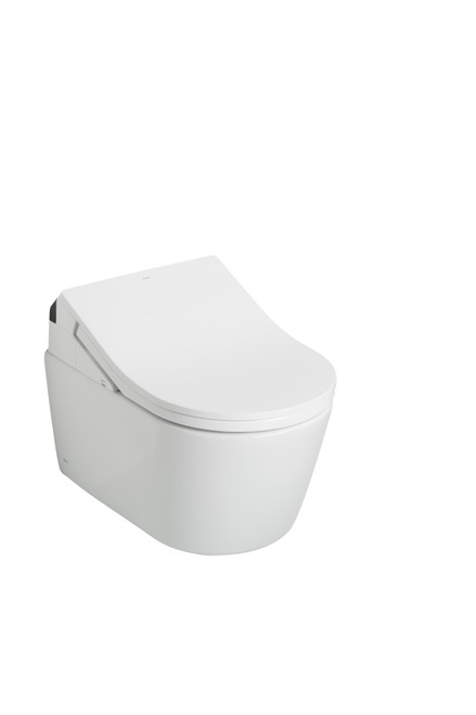 Toto(R) Washlet(R)+ Rp Wall-Hung D-Shape Toilet With Rx Bidet Seat And Duofit(R) In-Wall 1.28 And 0.9 Gpf Auto Dual-Flush Tank System, Matte Silver