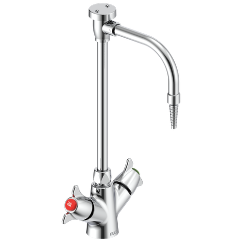 Commercial W67 Series Mixing Faucet: Two Handle Deck-mount Single Shank Laboratory Mixing Faucet