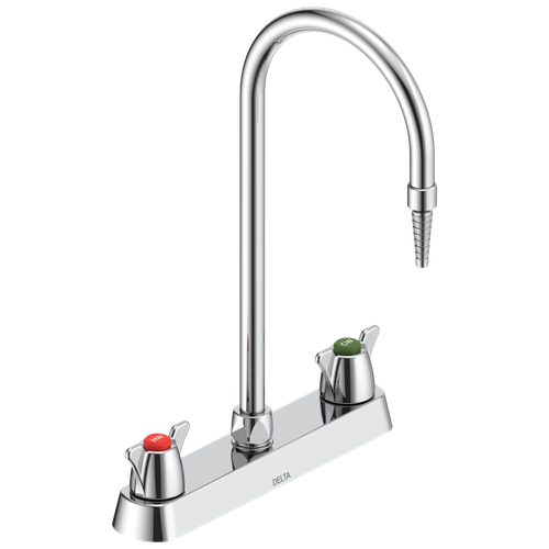 Commercial W67 Series Mixing Faucet: Two Handle 8 In Deck-mount Laboratory Mixing Faucet