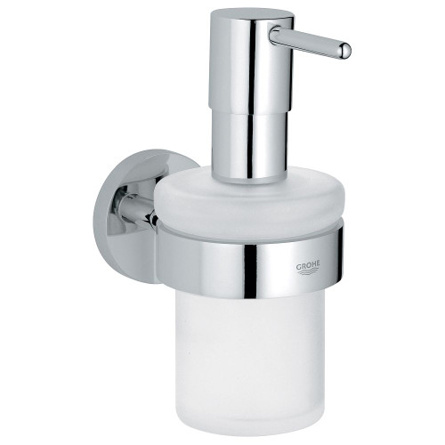 Grohe 40448001 Essentials Soap Dispenser with Holder in Starlight Chrome
