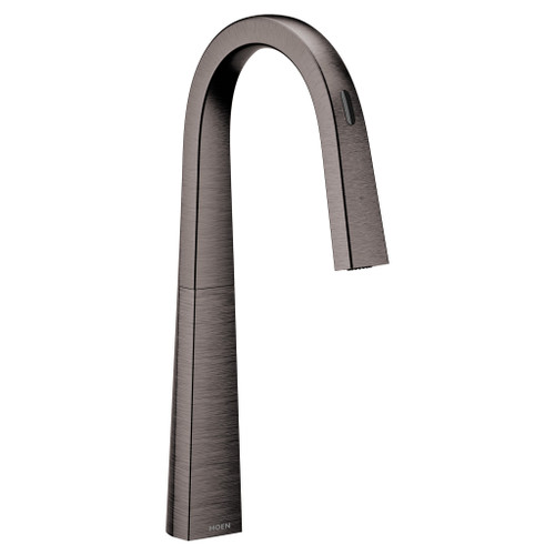 Nio Black stainless one-handle high arc pulldown kitchen faucet
