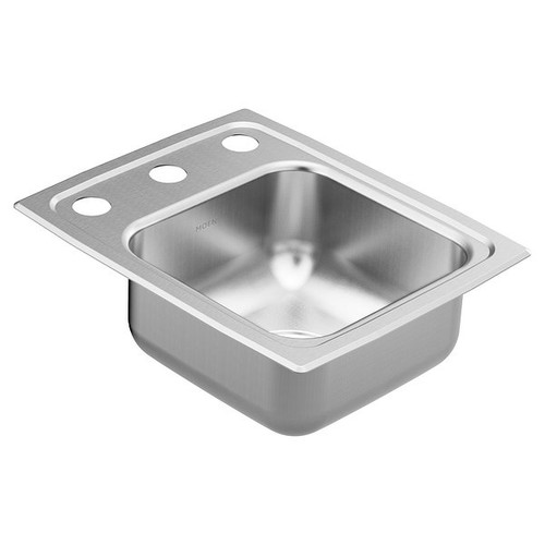 1800 Series 13"x17" stainless steel 18 gauge single bowl drop in sink