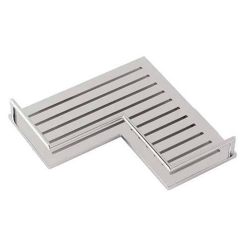 Surface 8.8in Metal Corner Shelf in Polished Chrome