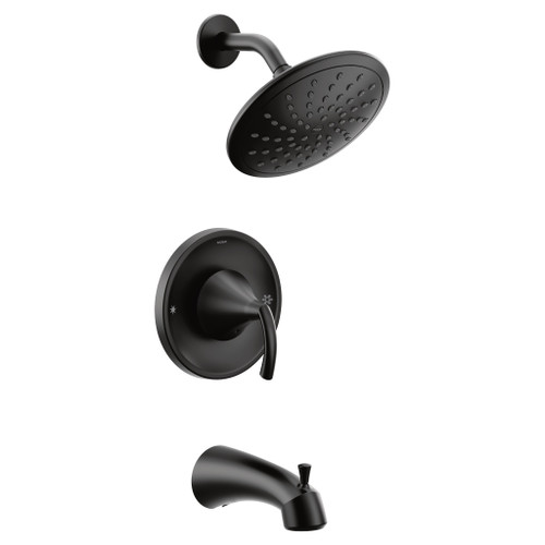 Glyde Matte black Posi-Temp(R) tub/shower
