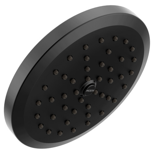 Greenfield Matte black one-function 6-3/4" diameter spray head rainshower