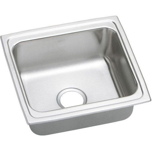 Stainless Steel Single Bowl Top Mount Bar Sink in Lustrous Highlighted Satin