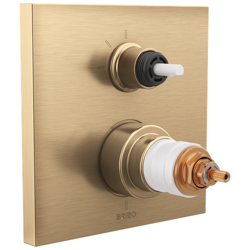 Brizo Frank Lloyd Wright(R): TempAssure(R) Thermostatic Valve with 3-Function Integrated Diverter Trim - Less Handles
