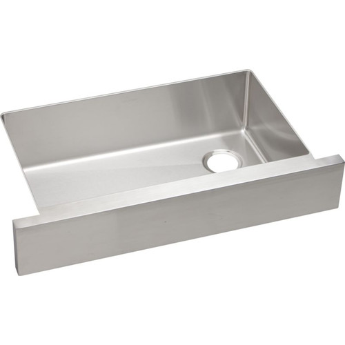 Stainless Steel Single Bowl Apron Front Undermount Sink in Polished Satin